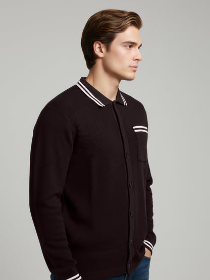 Celio* Men Brown Solid Regular Fit Cotton T-Shirts