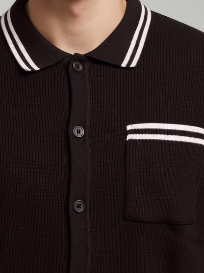 Celio* Men Brown Solid Regular Fit Cotton T-Shirts