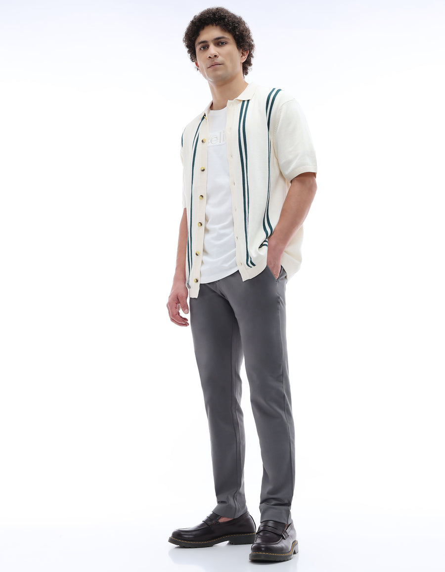 Celio* Causal Striped Cotton Off T-Shirts