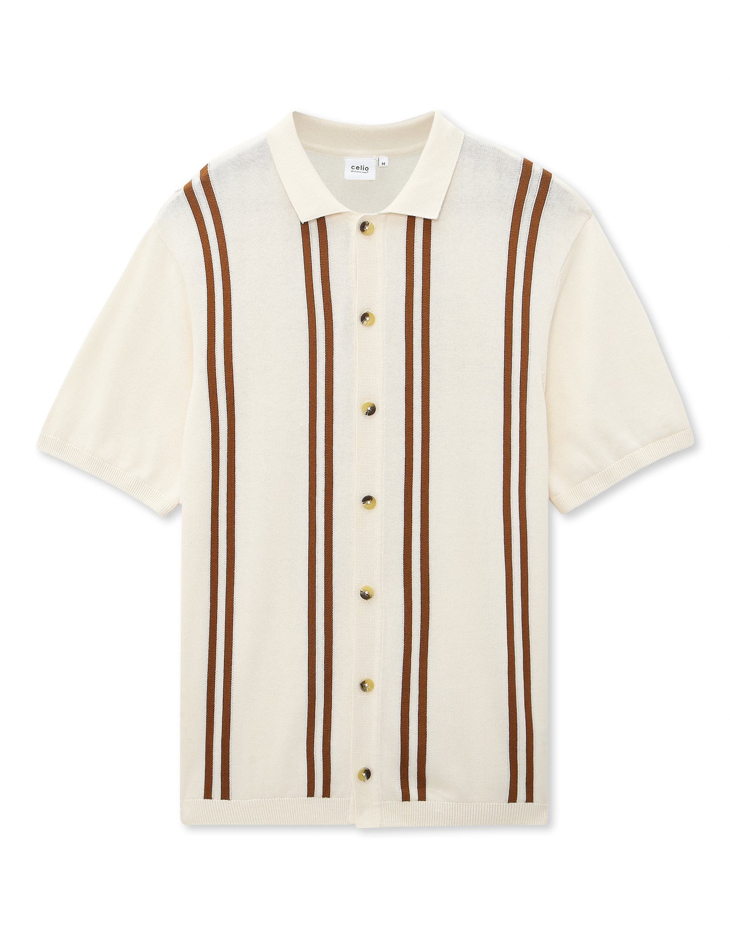 Celio* Cotton Men Striped Regular Fit T-Shirts