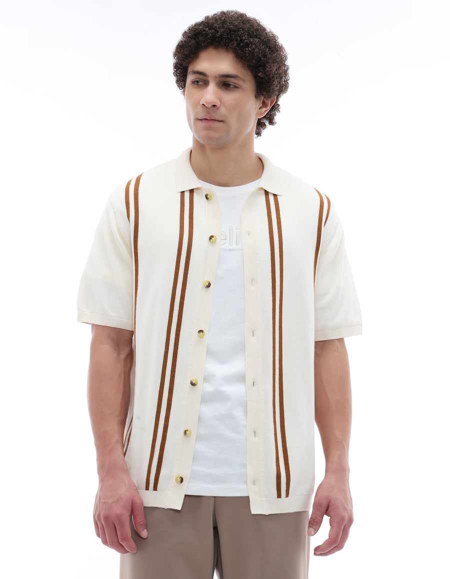 Celio* Cotton Men Striped Regular Fit T-Shirts