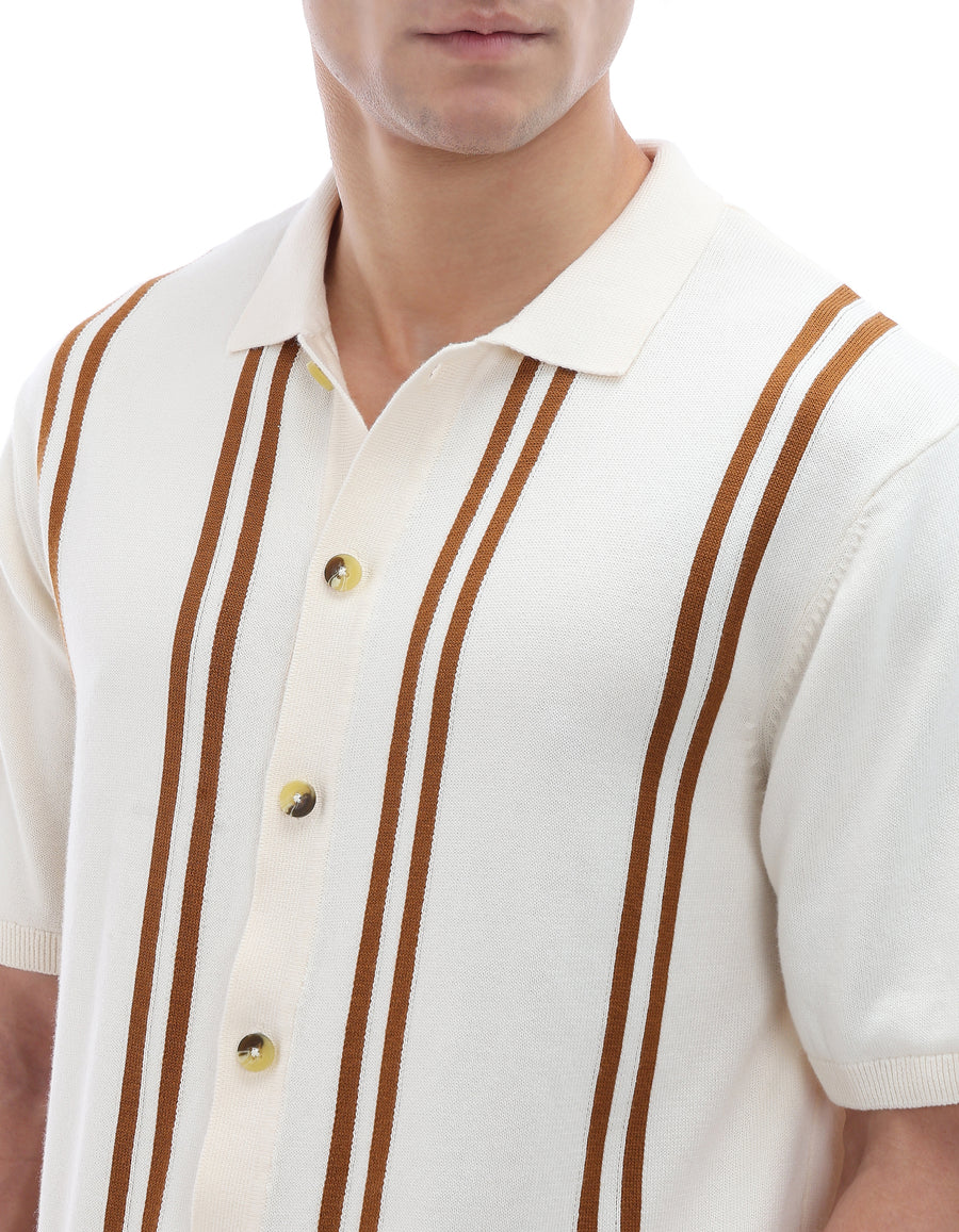 Celio* Cotton Men Striped Regular Fit T-Shirts