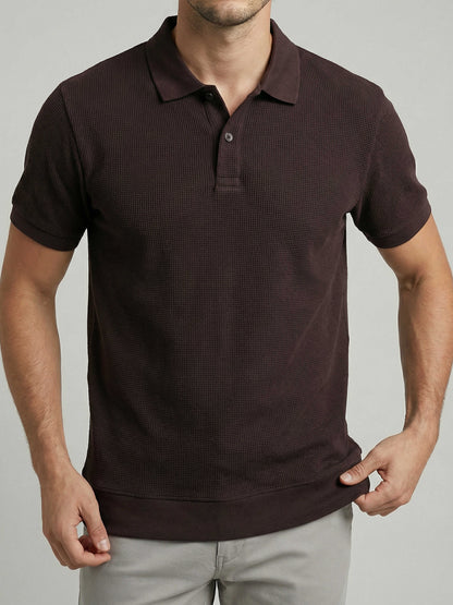 Celio Men Brown Solid Regular Fit Cotton T-Shirts