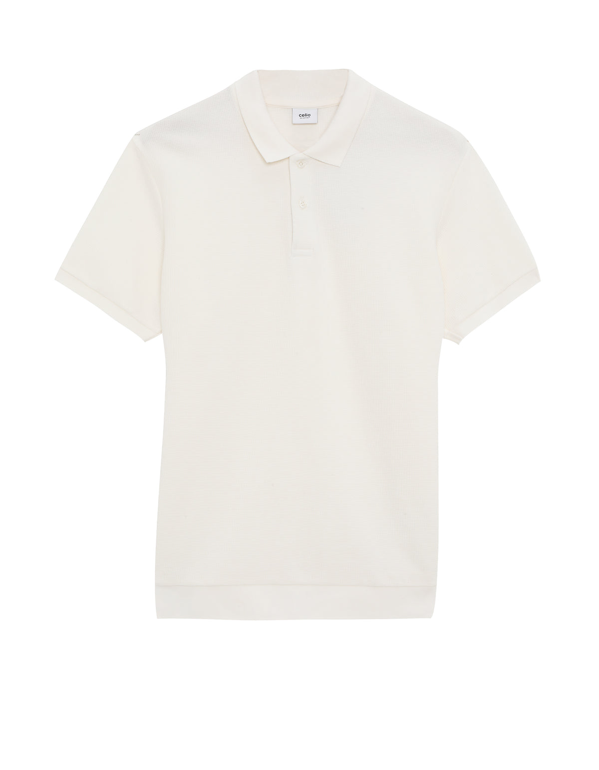 Regular Fit Polycotton Solid Tshirts - Off White