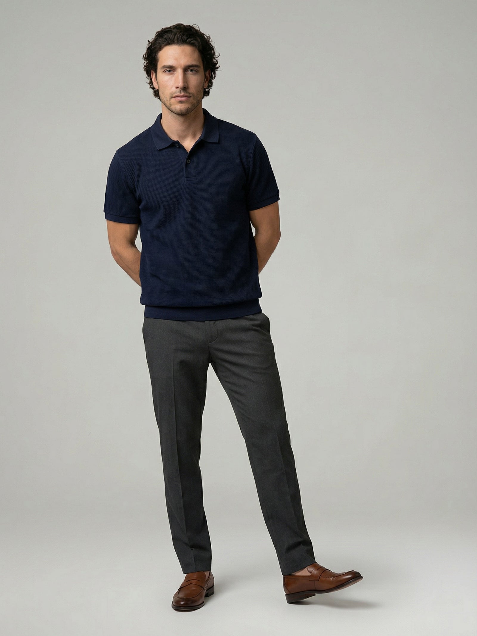 Celio Men Navy Blue Solid Regular Fit Cotton T-Shirts