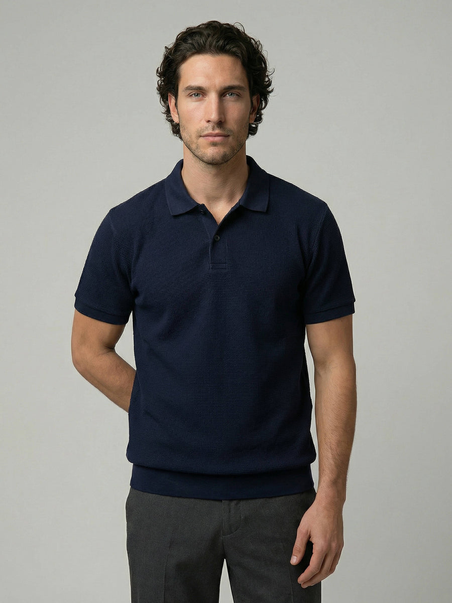 Celio Men Navy Blue Solid Regular Fit Cotton T-Shirts