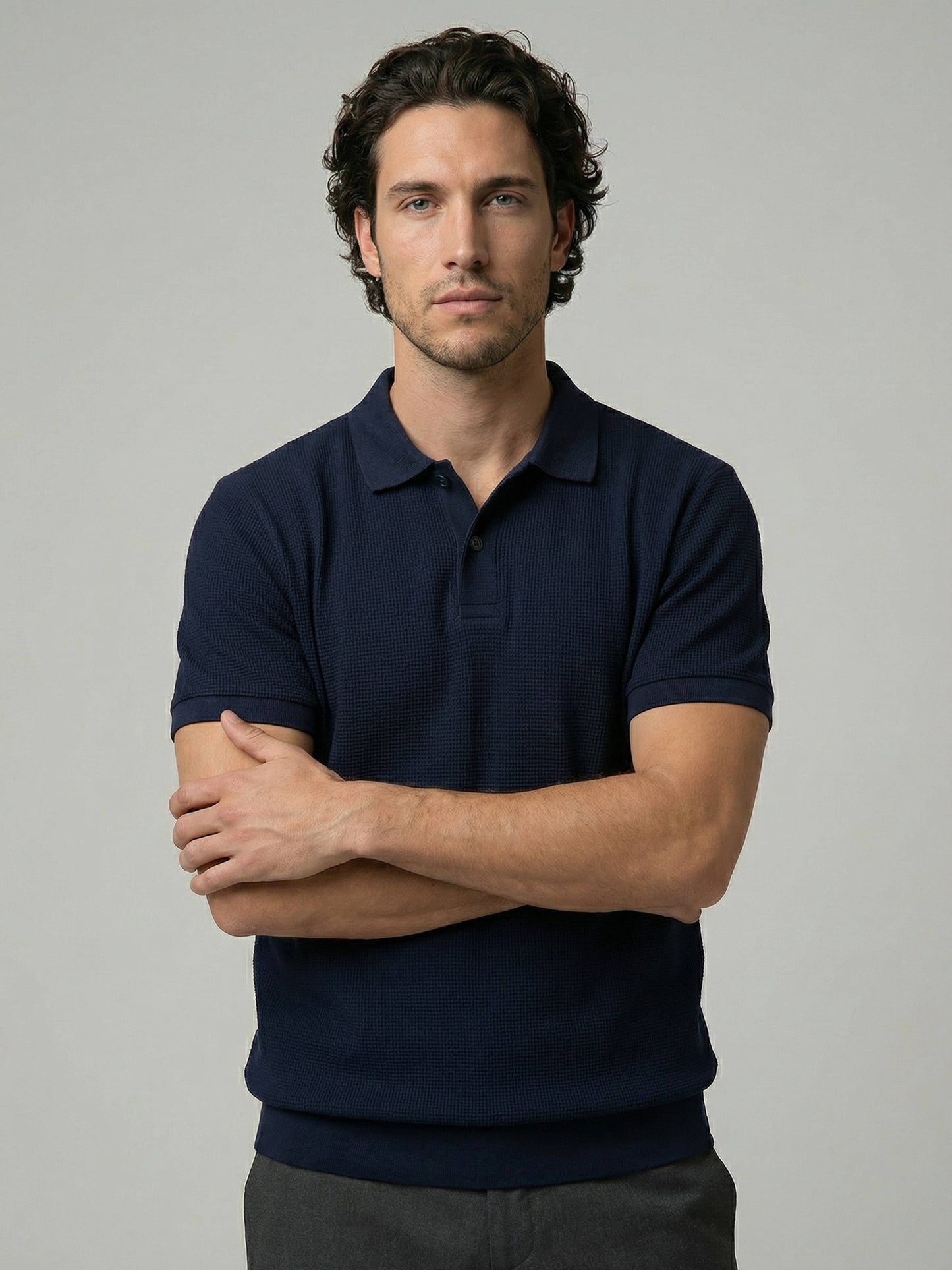 Celio Men Navy Blue Solid Regular Fit Cotton T-Shirts