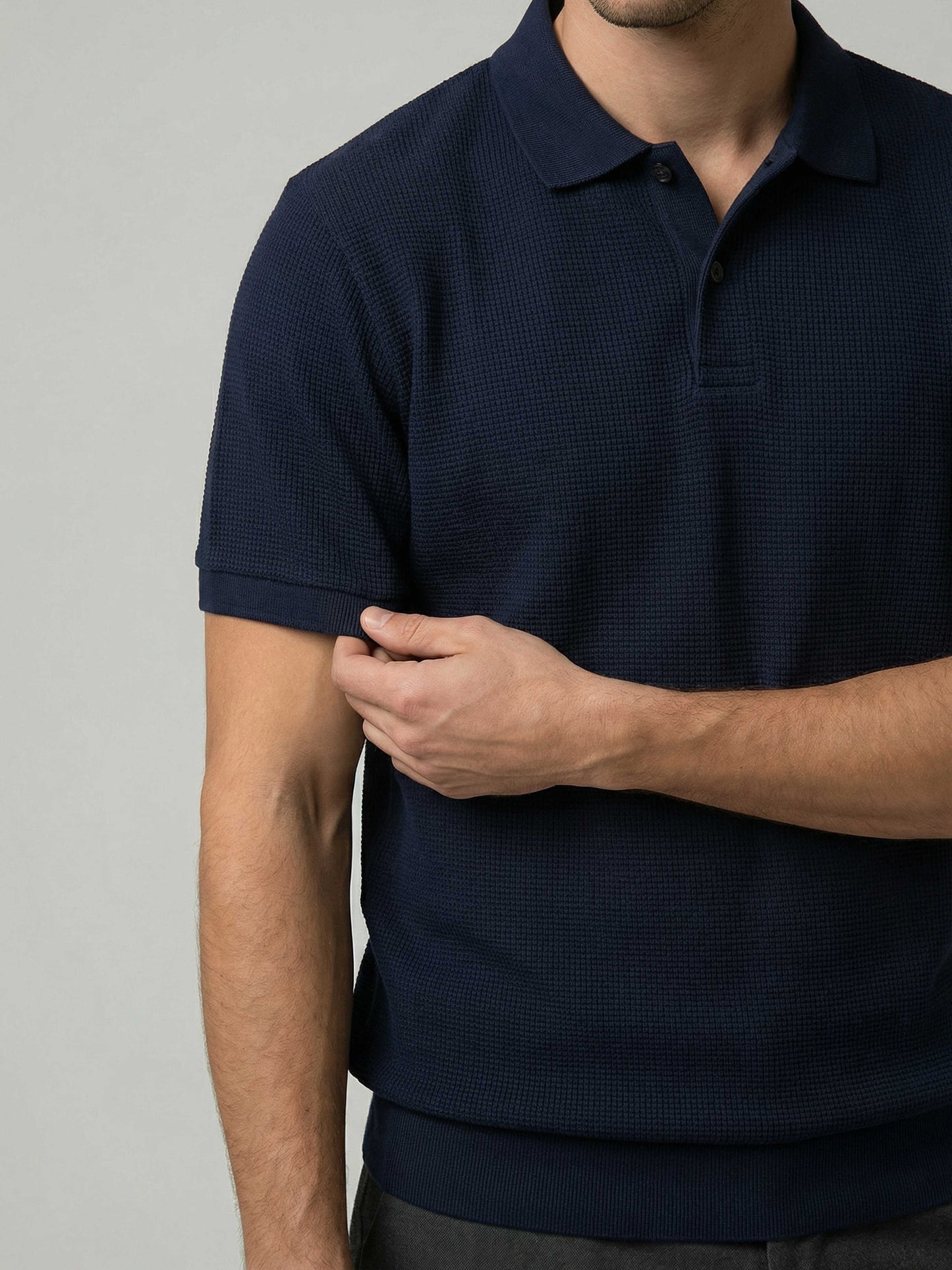 Celio Men Navy Blue Solid Regular Fit Cotton T-Shirts
