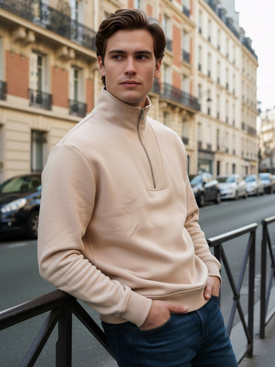 Celio* Men Pink Solid Regular Fit Cotton Sweatshirts