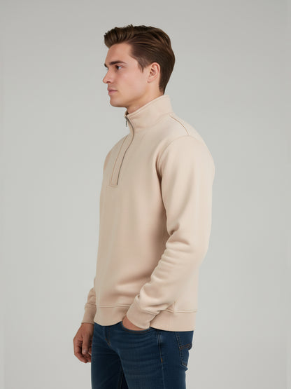 Celio Men Pink Solid Regular Fit Cotton Sweatshirts