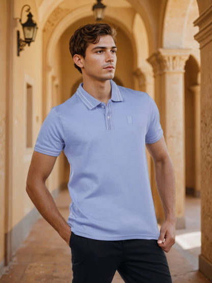 Celio* Men Lavender Solid Regular Fit Cotton T-Shirt