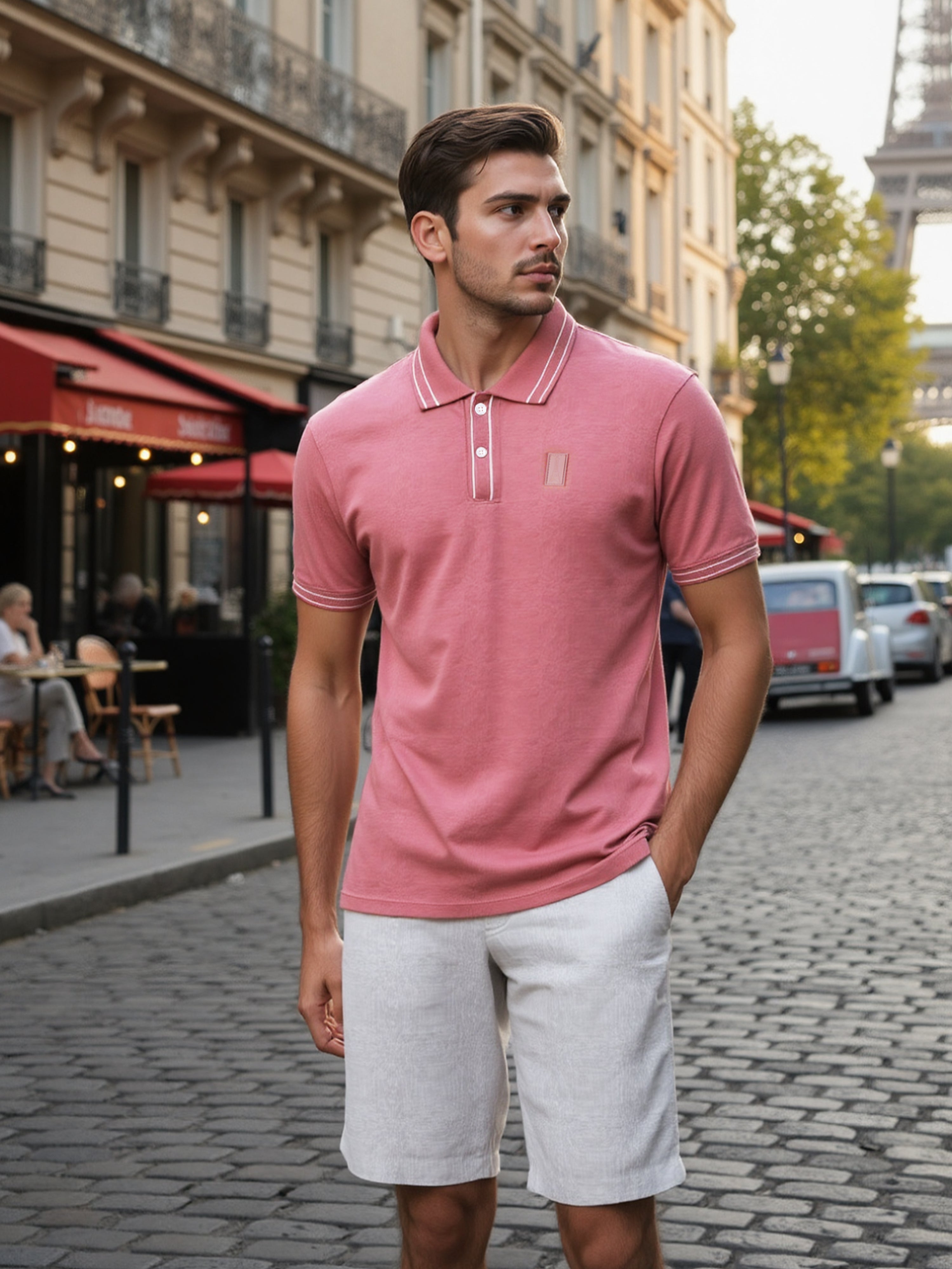 Celio Men Pink Solid Regular Fit Cotton T-Shirts