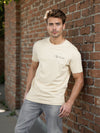 Celio* Men Beige Printed Boxy Fit Cotton T-shirt