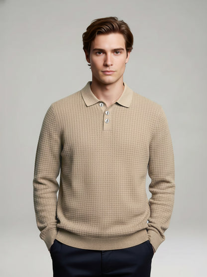 Celio* Men Beige Solid Regular Fit Cotton Sweaters