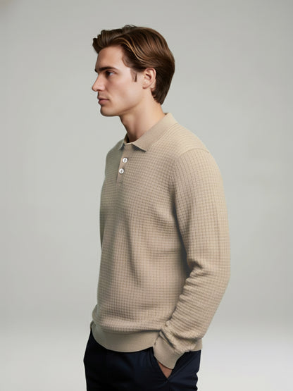 Celio* Men Beige Solid Regular Fit Cotton Sweaters