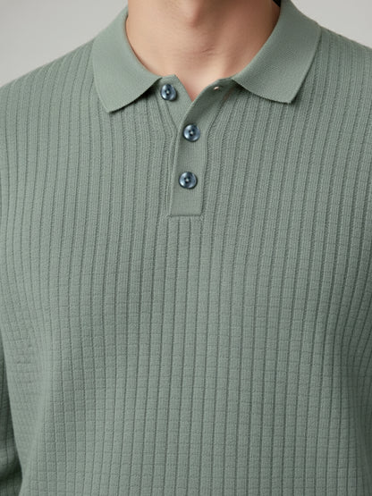 Celio* Men Green Solid Regular Fit Cotton Sweaters