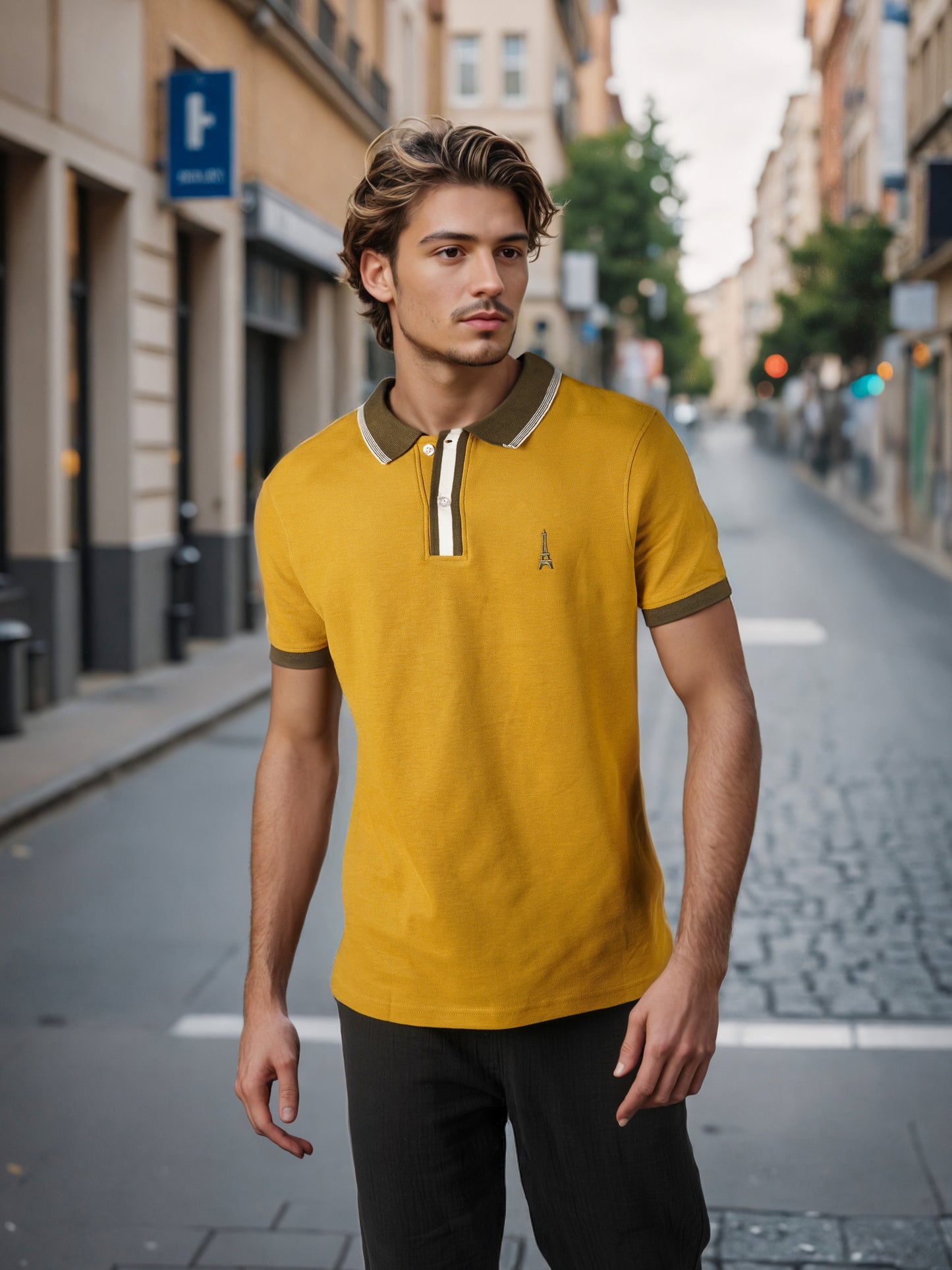 Celio* Men Yellow Solid Regular Fit Cotton T-Shirts