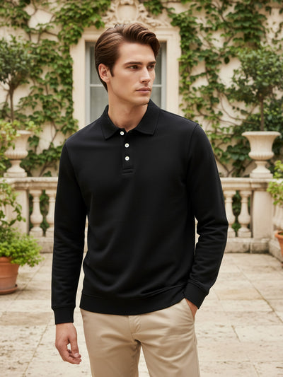 Celio Men Black Solid Regular Fit Cotton-Poly-Blend Sweatshirts