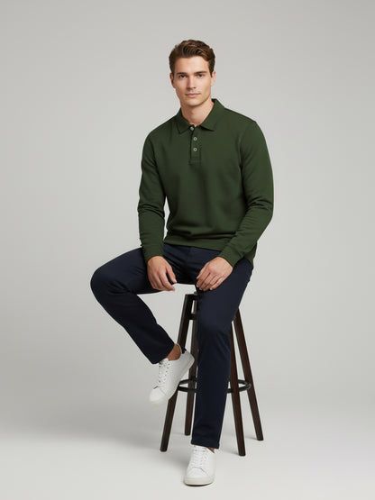 Celio Men Olive Solid Regular Fit Cotton-Poly-Blend Sweatshirts