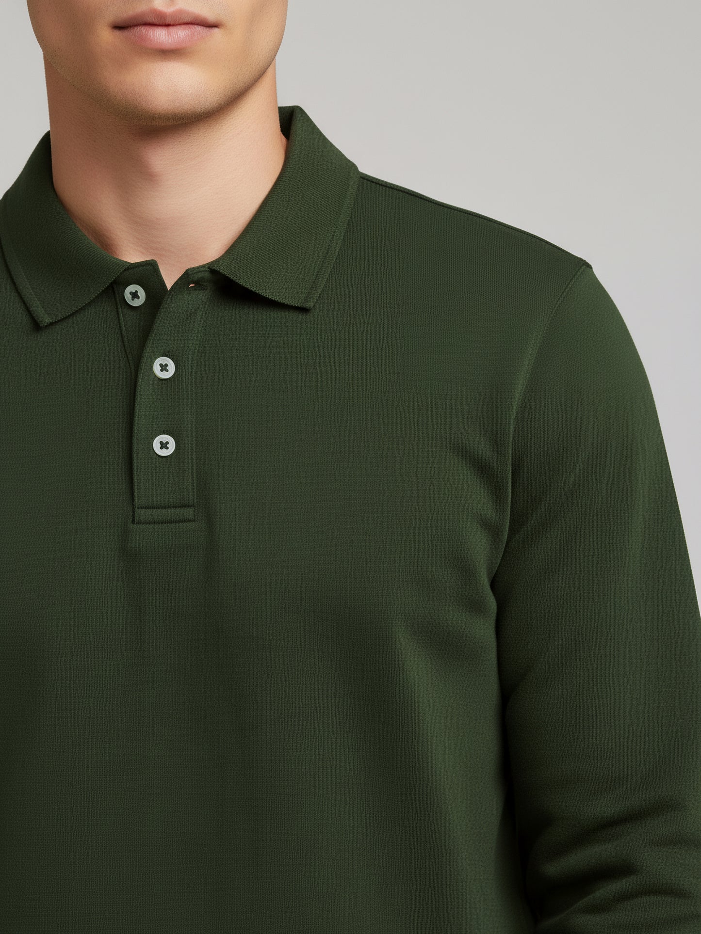 Celio Men Olive Solid Regular Fit Cotton-Poly-Blend Sweatshirts