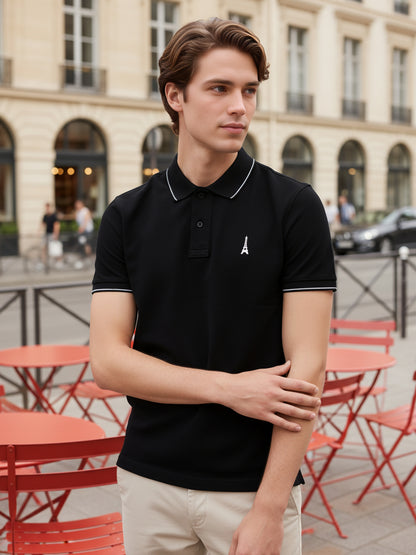 Celio Men Black Solid Regular Fit Cotton T-Shirts