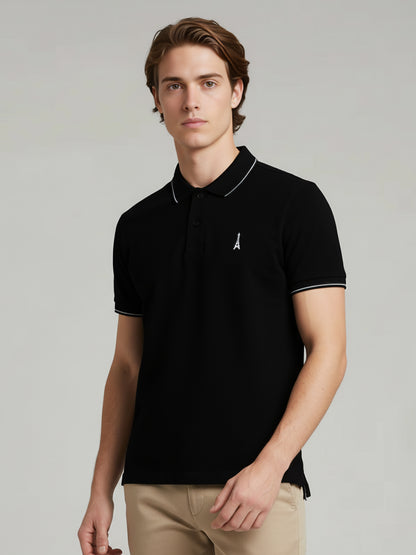 Celio Men Black Solid Regular Fit Cotton T-Shirts