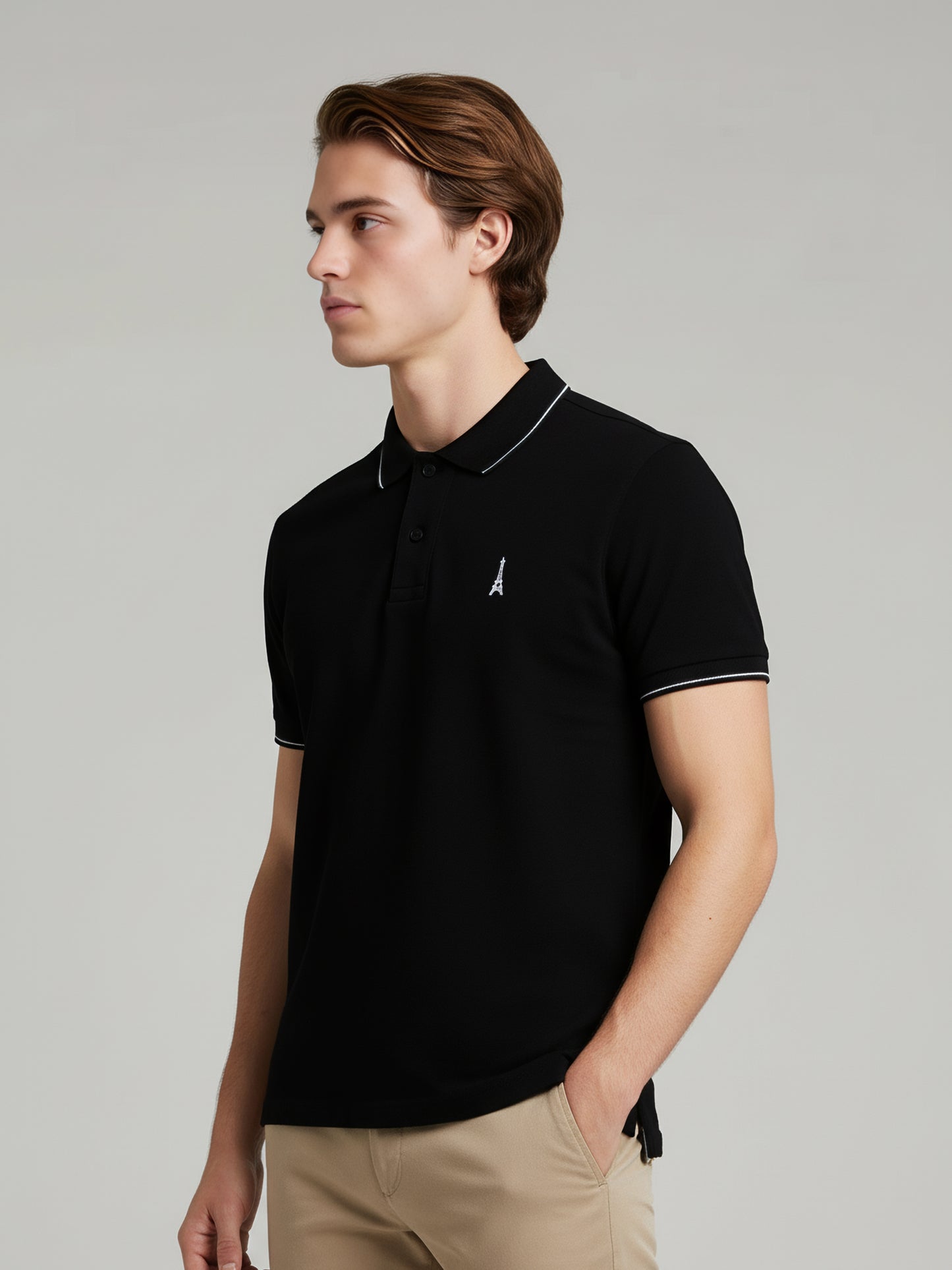 Celio Men Black Solid Regular Fit Cotton T-Shirts