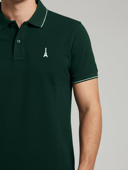 Celio Men Green Solid Regular Fit Cotton T-Shirts