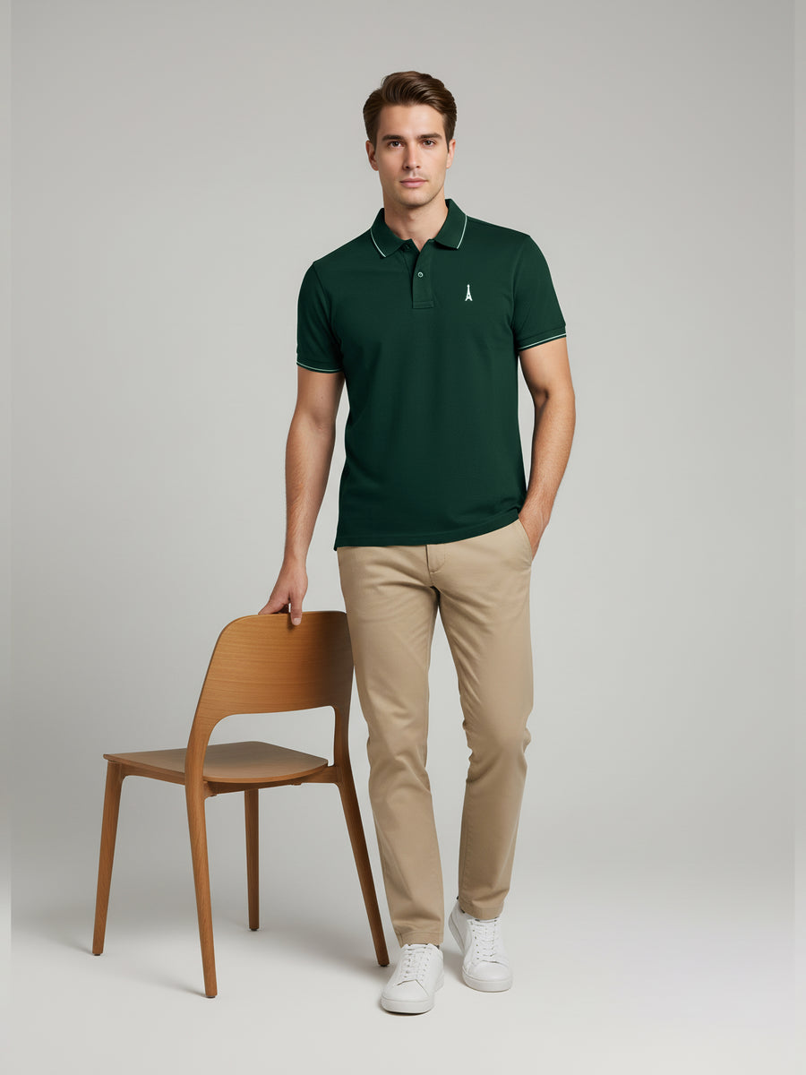 Celio* Men Green Regular Fit Solid Cotton T-Shirts
