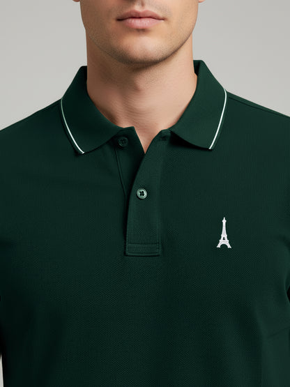 Celio Men Green Solid Regular Fit Cotton T-Shirts