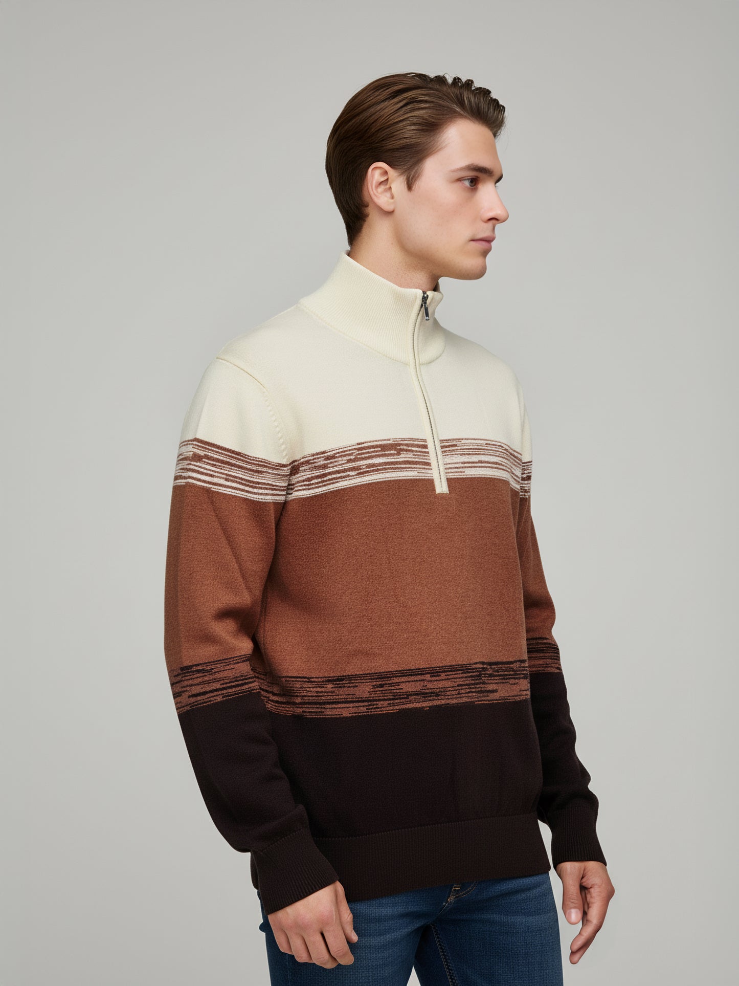 Celio* Men Multi Colourblocked Regular Fit Cotton Sweaters