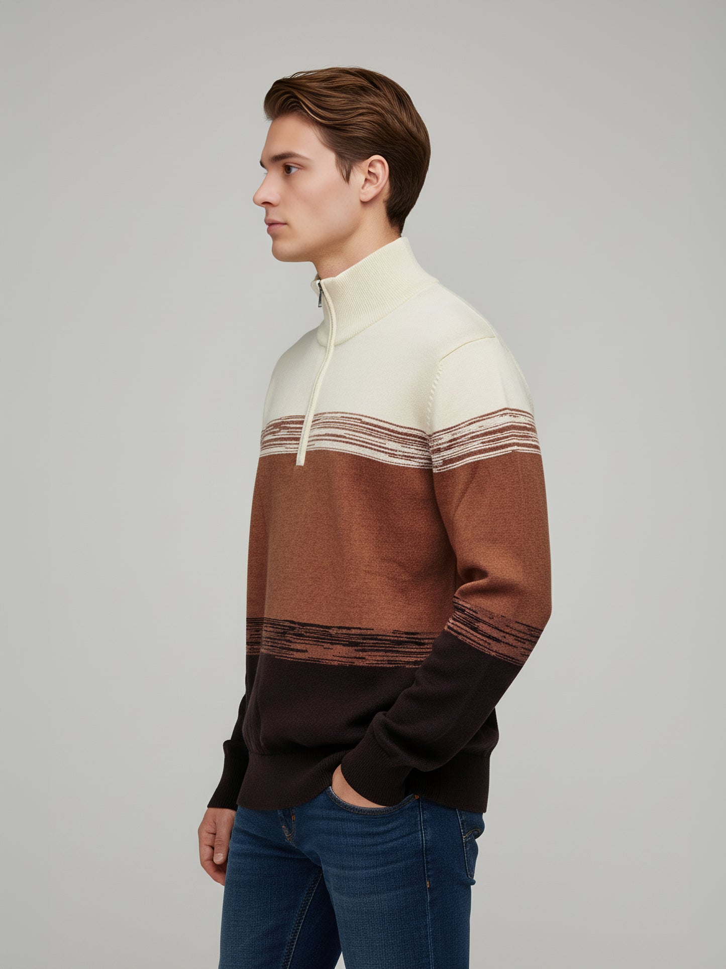 Celio* Men Multi Colourblocked Regular Fit Cotton Sweaters