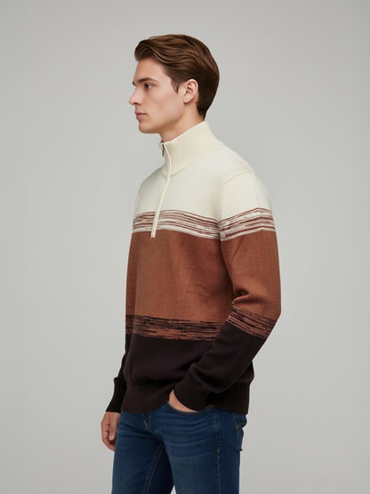 Celio* Men Multi Colourblocked Regular Fit Cotton Sweaters