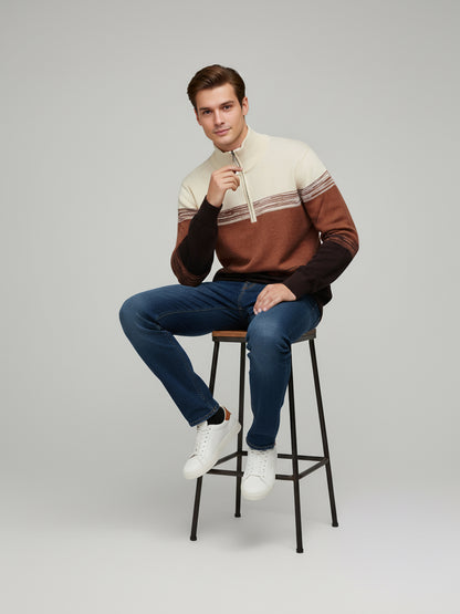 Celio* Men Multi Colourblocked Regular Fit Cotton Sweaters