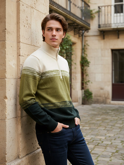 Celio* Men Multi Colourblocked Regular Fit Cotton Sweaters