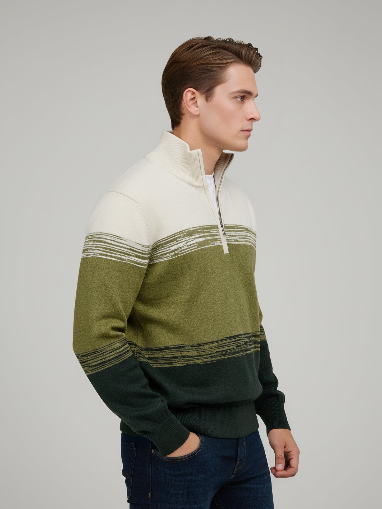 Celio* Men Multi Colourblocked Regular Fit Cotton Sweaters