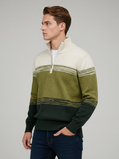 Celio* Men Multi Colourblocked Regular Fit Cotton Sweaters