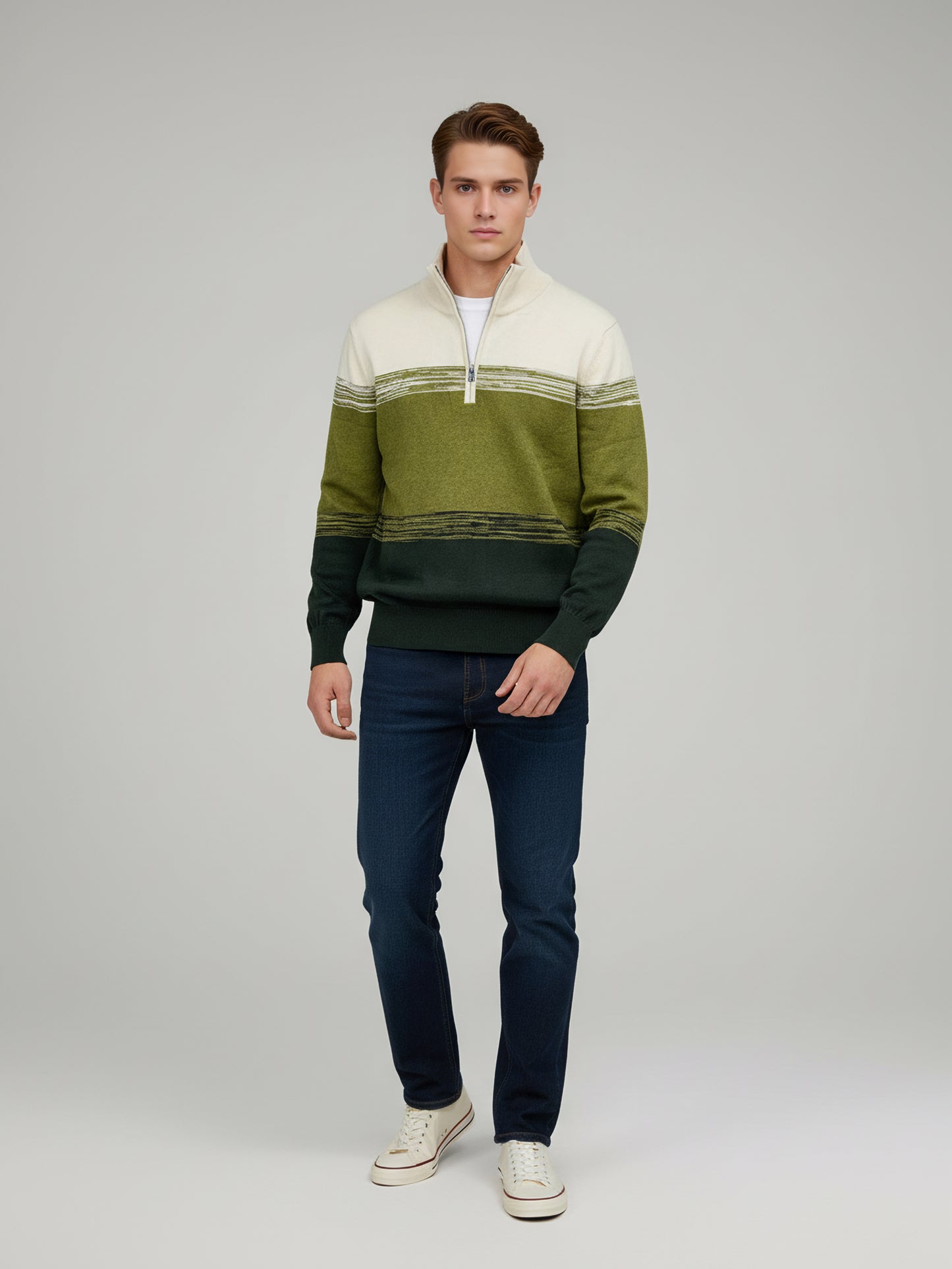 Celio* Men Multi Colourblocked Regular Fit Cotton Sweaters