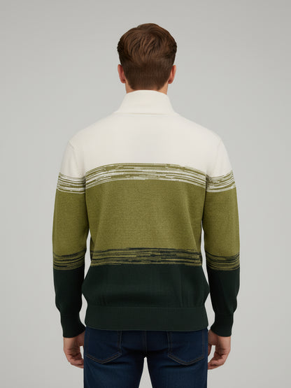 Celio* Men Multi Colourblocked Regular Fit Cotton Sweaters