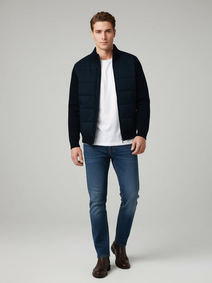 Celio Men Blue Solid Regular Fit Cotton Sweaters