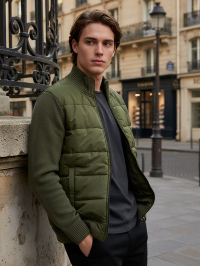 Celio* Men Olive Solid Regular Fit Cotton Sweaters