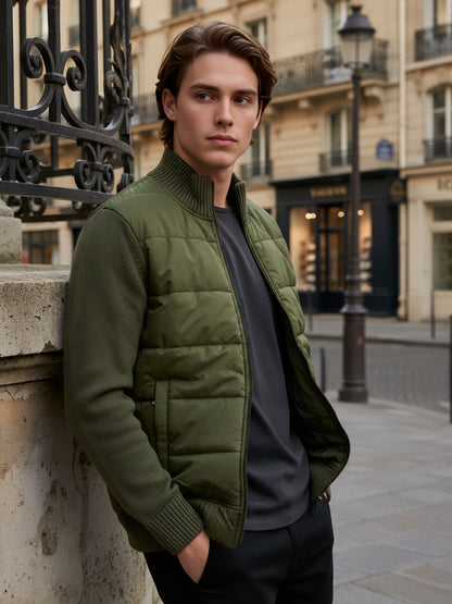 Celio Men Olive Solid Regular Fit Cotton Sweaters