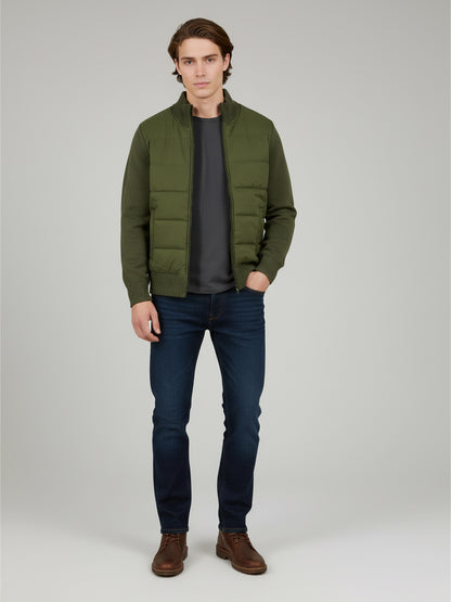 Celio Men Olive Solid Regular Fit Cotton Sweaters