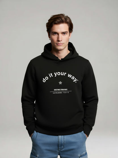 Celio* Men Black Printed Regular Fit Polyester Sweatshirts