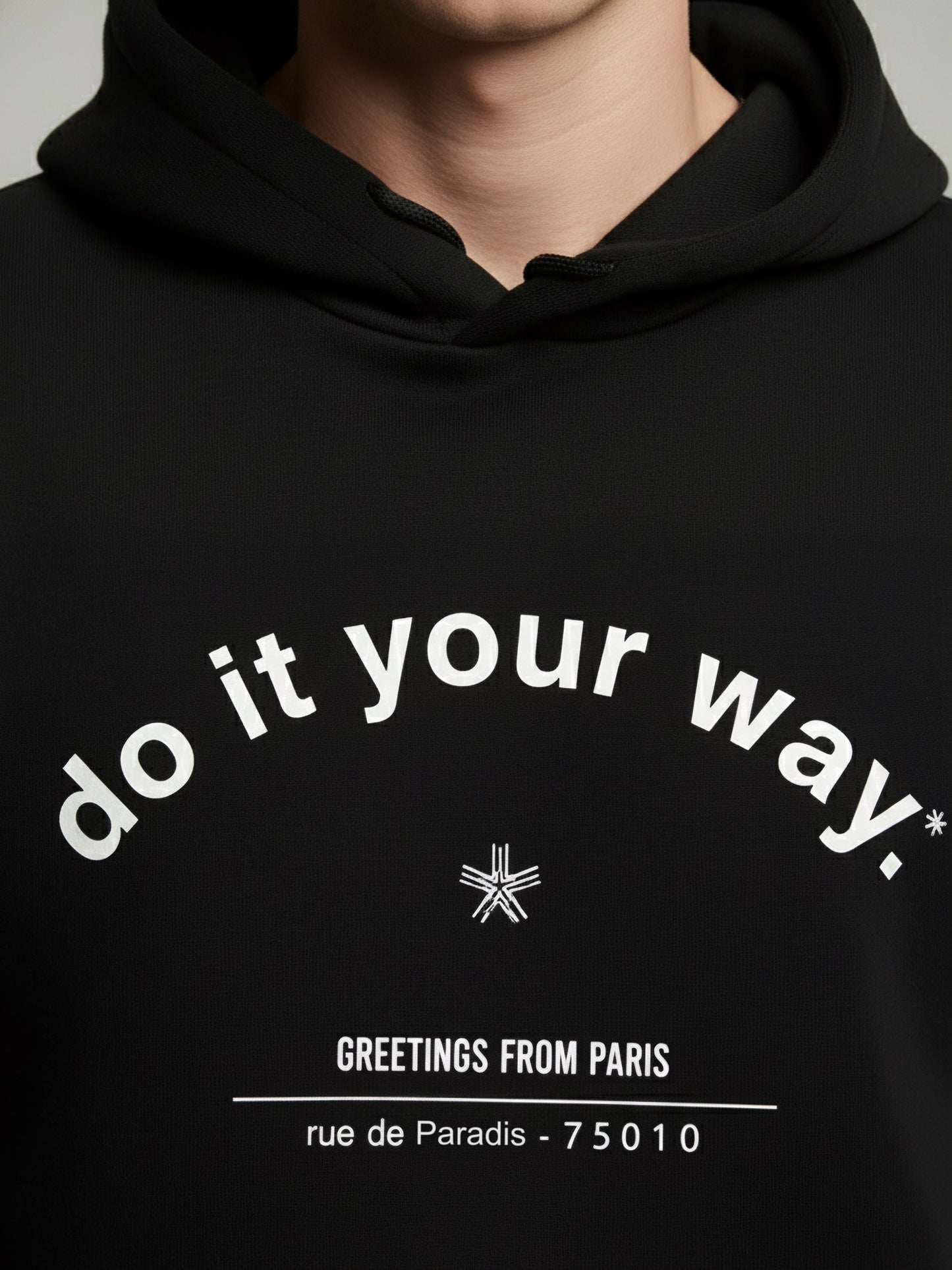 Celio* Men Black Printed Regular Fit Polyester Sweatshirts