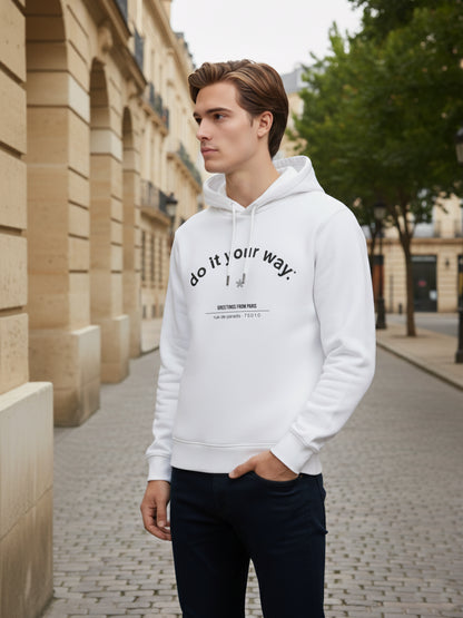 Celio* Men White Printed Regular Fit Polyester Sweatshirts