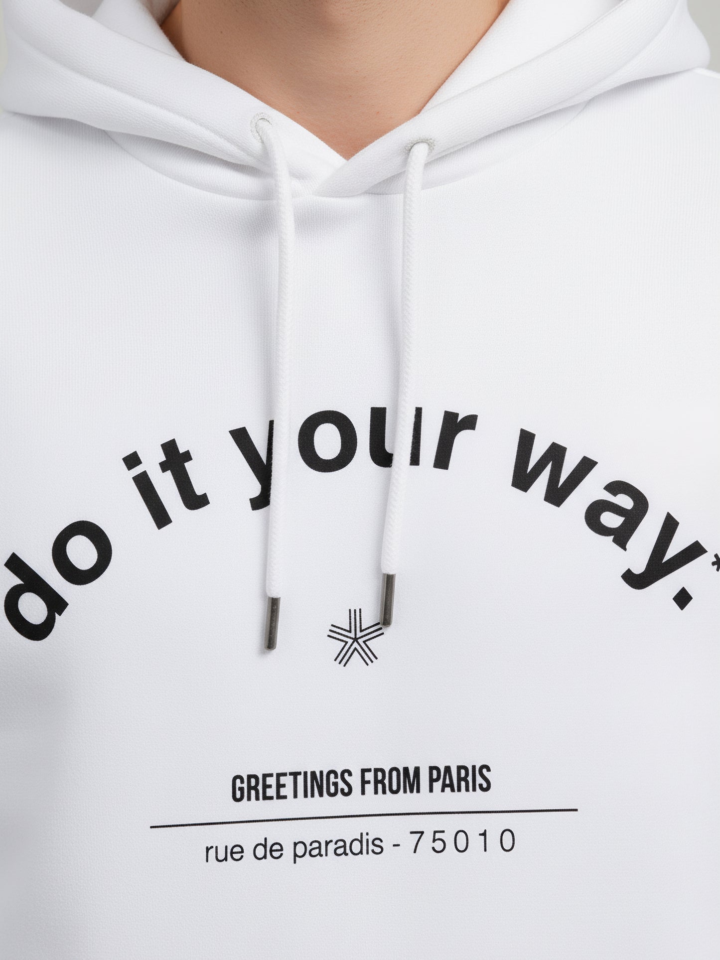 Celio* Men White Printed Regular Fit Polyester Sweatshirts