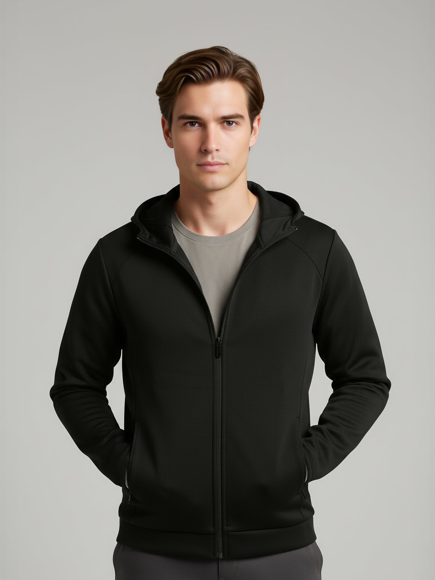 Celio* Men Olive Solid Regular Fit Cotton Sweatshirts