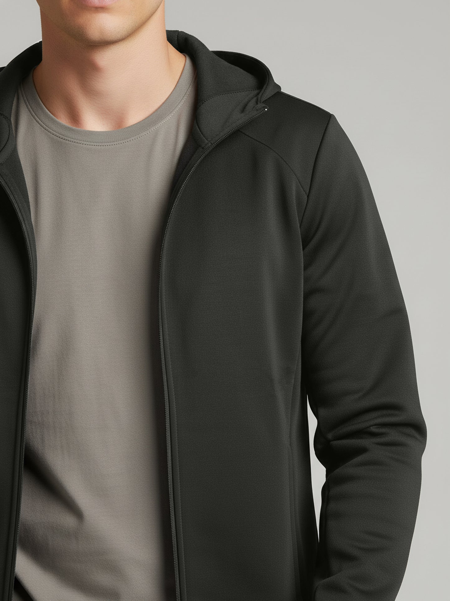 Celio* Men Olive Solid Regular Fit Cotton Sweatshirts