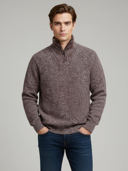 Celio* Men Brown Colourblocked Regular Fit Cotton Sweaters